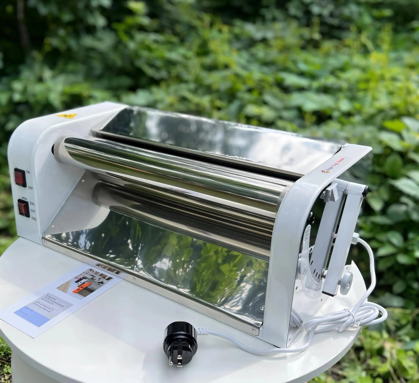 Professional electric dough sheeter machine 19,7 inch (50cm) 220 or 110 volt, stainless steel, pasta pizza roller machine for bakery & pastry UniqueDoughSheeters