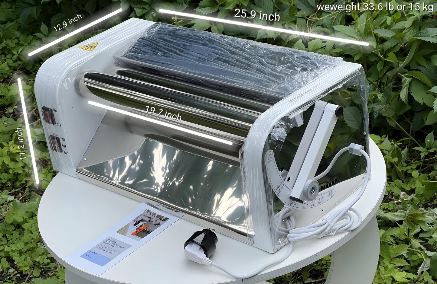 Professional electric dough sheeter machine 19,7"(50 cm) rollers, 110 or 220 volt, kitchen appliances