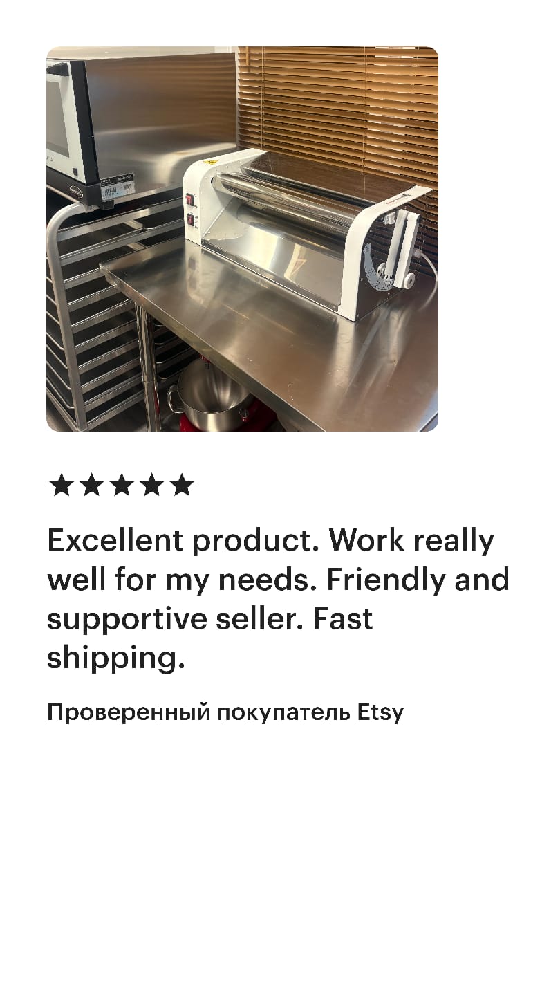 Electric dough sheeter machine 19.7" (50cm) rollers - professional pasta & pastry roller 110v/220v for holiday baking | commercial kitchen appliance UniqueDoughSheeters