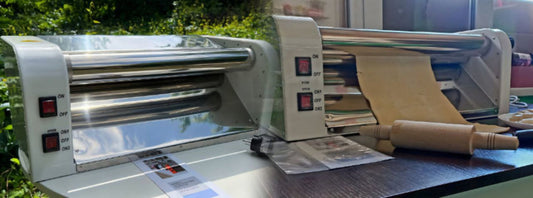 Electric dough sheeter machine 19.7" (50cm) rollers - professional pasta & pastry roller 110v/220v for holiday baking | commercial kitchen appliance UniqueDoughSheeters