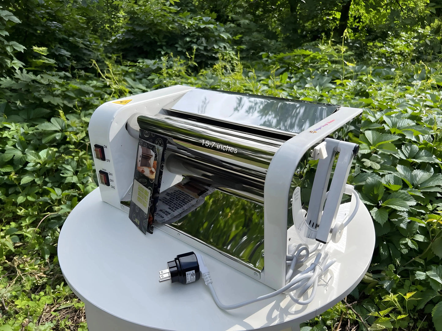 Professional electric dough sheeter machine 19,7 inch (50cm) 220 or 110 volt, stainless steel, pasta pizza roller machine for bakery & pastry UniqueDoughSheeters