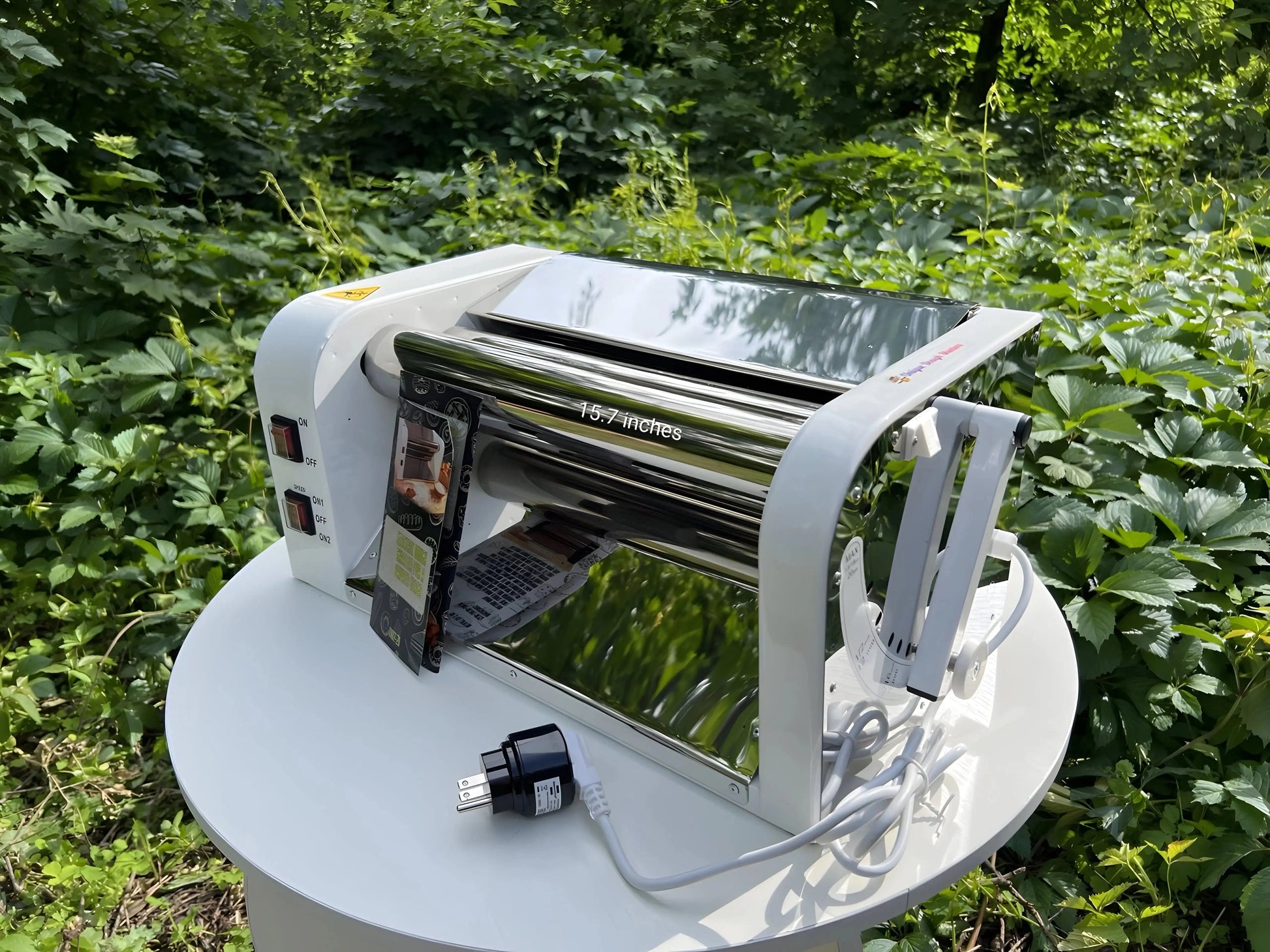 Professional electric dough sheeter machine 19,7 inch (50cm) 220 or 110 volt, stainless steel, pasta pizza roller machine for bakery & pastry UniqueDoughSheeters